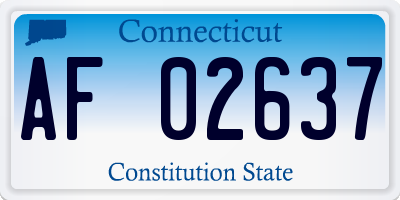 CT license plate AF02637