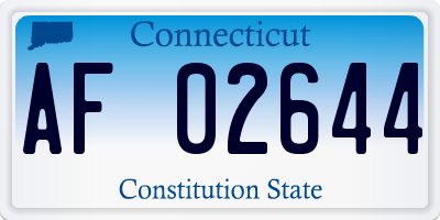CT license plate AF02644