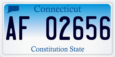 CT license plate AF02656