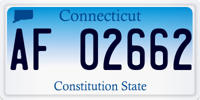 CT license plate AF02662