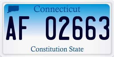 CT license plate AF02663
