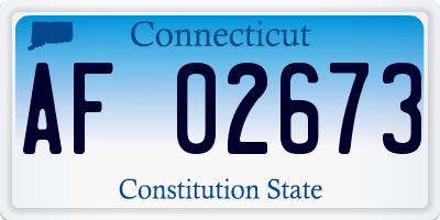 CT license plate AF02673