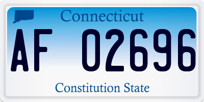 CT license plate AF02696