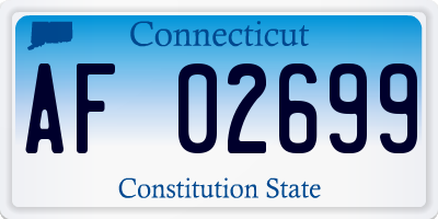 CT license plate AF02699