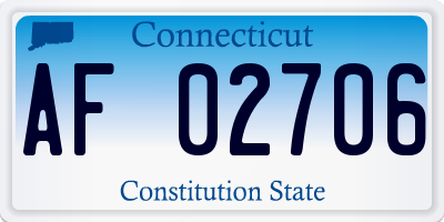CT license plate AF02706