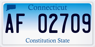 CT license plate AF02709