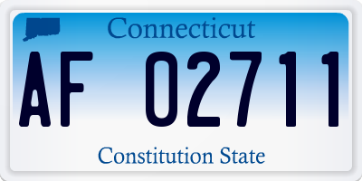 CT license plate AF02711