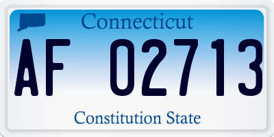 CT license plate AF02713