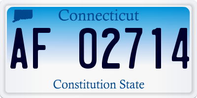 CT license plate AF02714