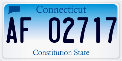 CT license plate AF02717