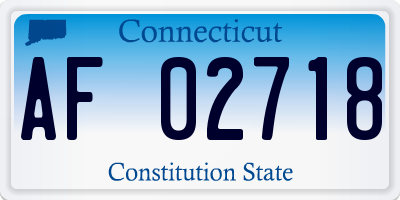 CT license plate AF02718