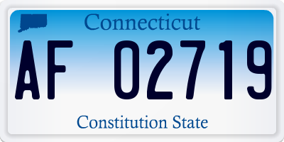 CT license plate AF02719