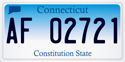 CT license plate AF02721