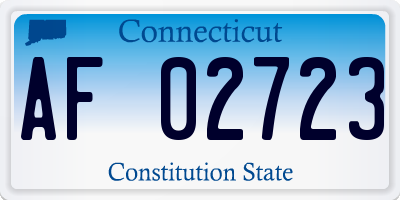CT license plate AF02723