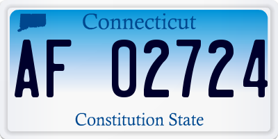 CT license plate AF02724