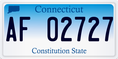CT license plate AF02727