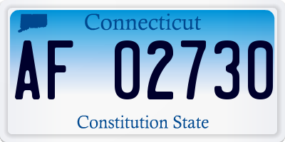 CT license plate AF02730