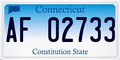 CT license plate AF02733