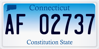 CT license plate AF02737
