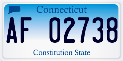 CT license plate AF02738