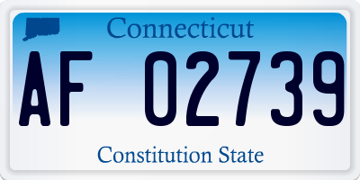 CT license plate AF02739