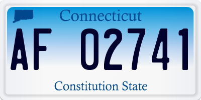 CT license plate AF02741