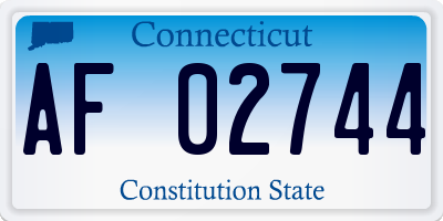 CT license plate AF02744
