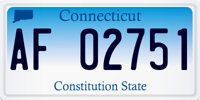 CT license plate AF02751