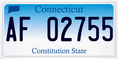 CT license plate AF02755