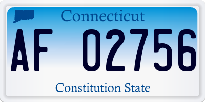 CT license plate AF02756