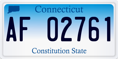 CT license plate AF02761