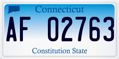 CT license plate AF02763
