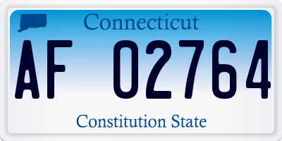 CT license plate AF02764