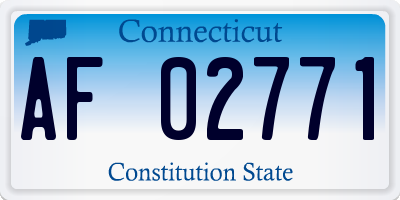 CT license plate AF02771