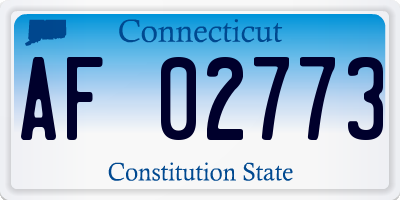 CT license plate AF02773