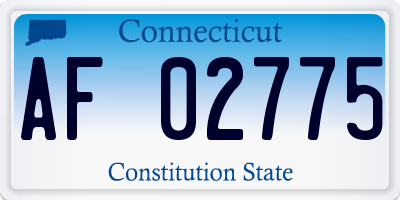 CT license plate AF02775