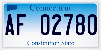 CT license plate AF02780