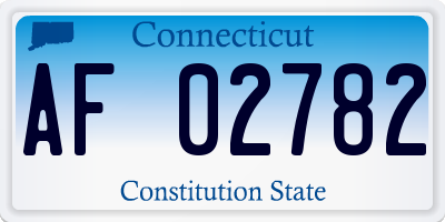 CT license plate AF02782