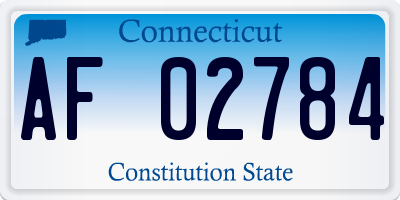 CT license plate AF02784