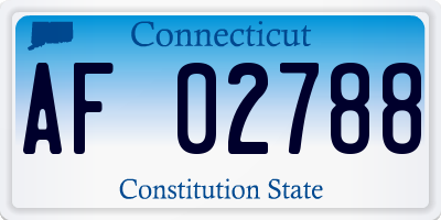 CT license plate AF02788