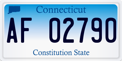 CT license plate AF02790