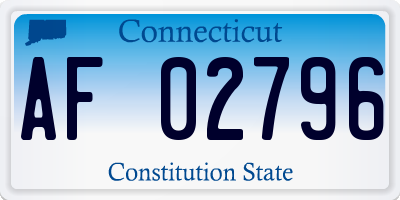 CT license plate AF02796