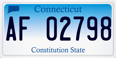CT license plate AF02798