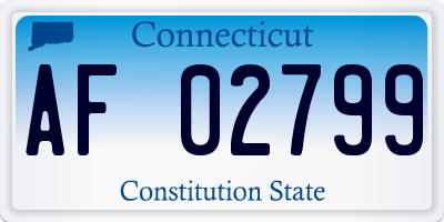 CT license plate AF02799