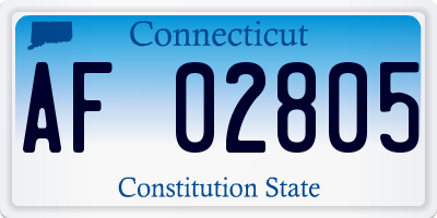 CT license plate AF02805