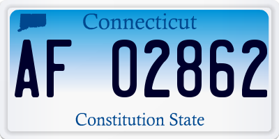 CT license plate AF02862