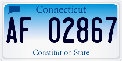 CT license plate AF02867