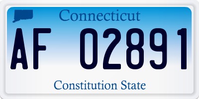 CT license plate AF02891