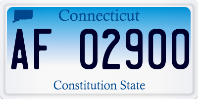 CT license plate AF02900