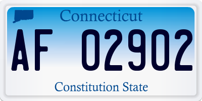 CT license plate AF02902